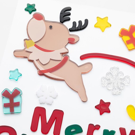 CHRISTMAS TPR WINDOW STICKER SANTA CLAUS N2TB