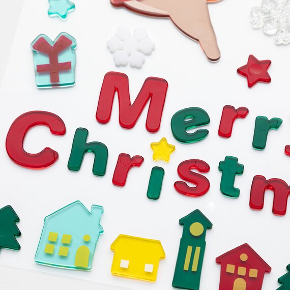 CHRISTMAS TPR WINDOW STICKER SANTA CLAUS N2TB