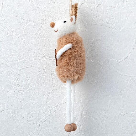 HANGING ORNAMENT STAR REINDEER 2NGL