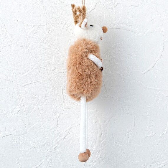HANGING ORNAMENT STAR REINDEER 2NGL