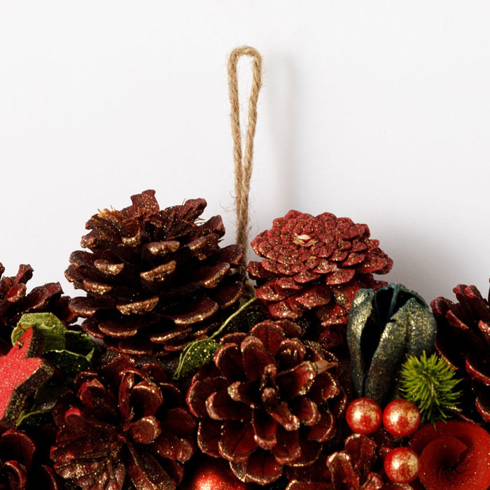 CHRISTMAS 39CM HANGING WREATH JY4218-39