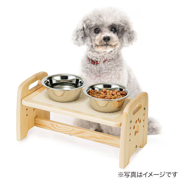 WOOD STAND FOR PET BOWL