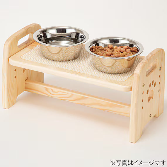 WOOD STAND FOR PET BOWL