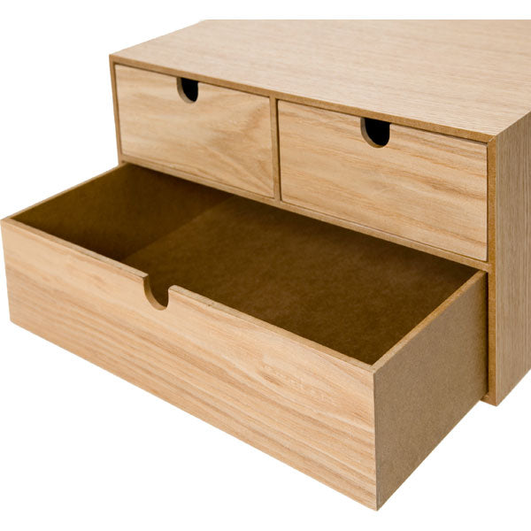 Storage Box Natural Wood 2-Tier NA