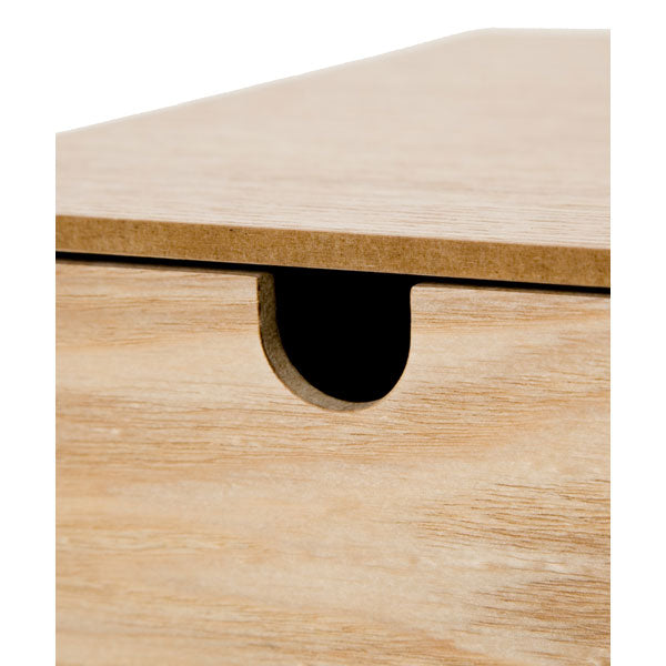Storage Box Natural Wood 2-Tier NA