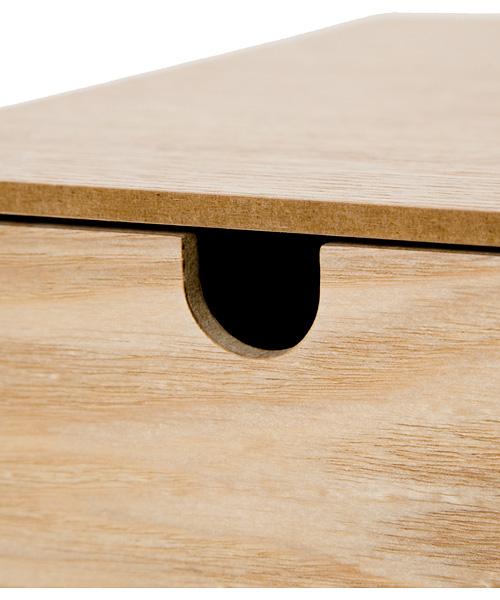 Storage Box Natural Wood 3-Tier NA