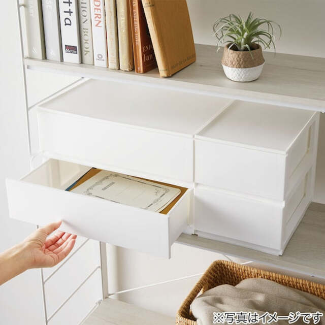 Drawer N-Inbox 2 V Half 2-Tier WH