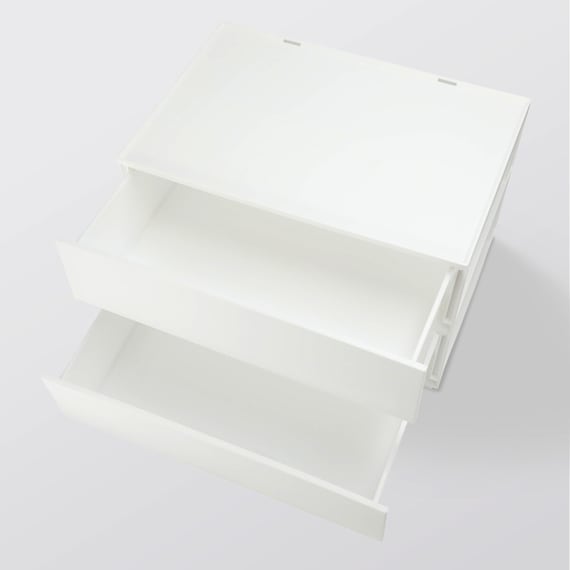 Drawer N-Inbox 2 Reg 2-Tier 2DR WH