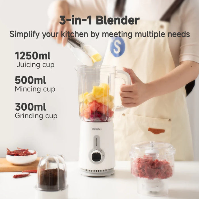 3-IN-1 FOOD PROCESSOR 005 380W 1.25L WHITE