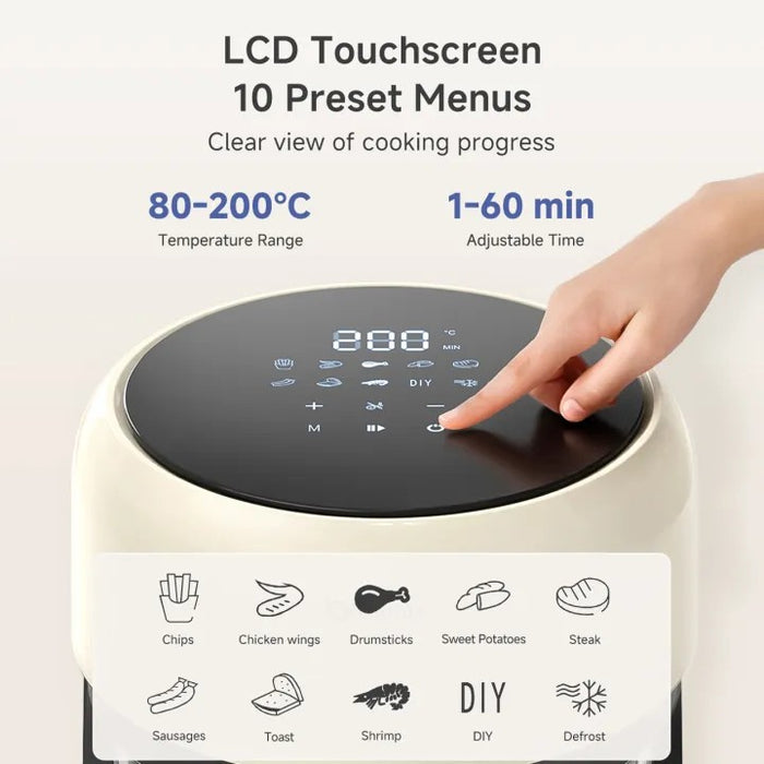 GLASS BASKET AIR FRYER 017 3.5L TOUCH-CONTROL  W/SHEETS CWH BS