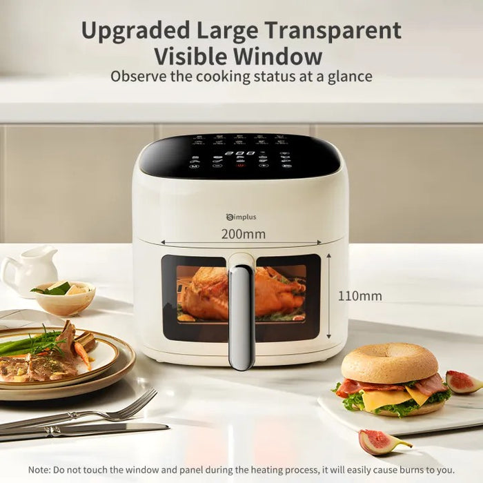 TOUCH-CONTROL AIR FRYER 018 6L W/10 COOKING SHEETS CWH BS