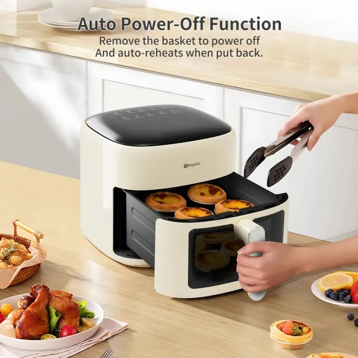 TOUCH-CONTROL AIR FRYER 018 6L W/10 COOKING SHEETS CWH BS