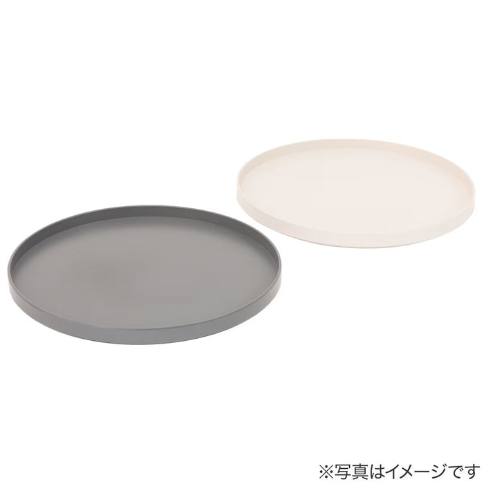 STACKING TRAY CIRCLE 24CM DGY