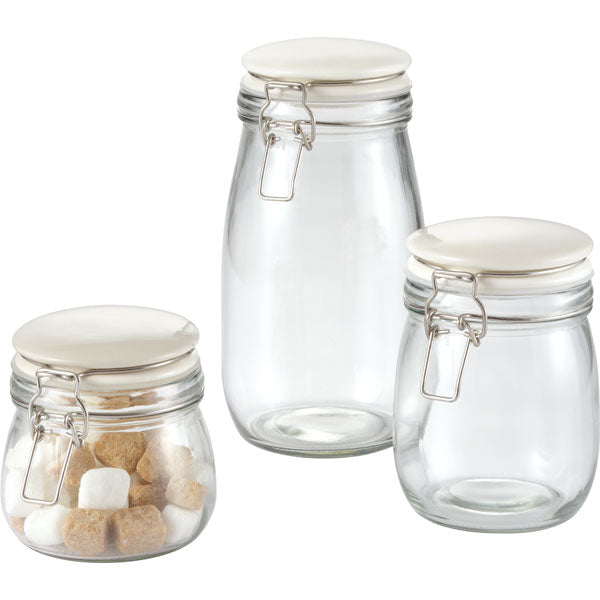 Ceramic Lid Glass Canister M 750