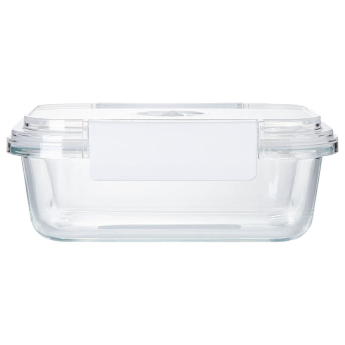 HEAT RESISTANT GLASS VACUUM STORAGE CONTAINER 1040ML RECTANGULAR