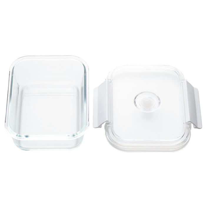 HEAT RESISTANT GLASS VACUUM STORAGE CONTAINER 1040ML RECTANGULAR