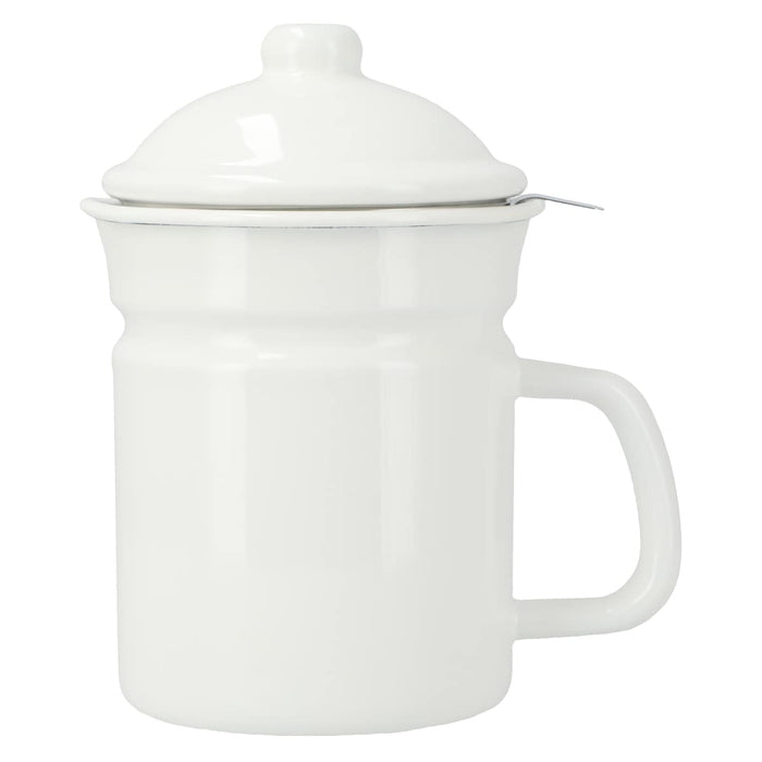 Enamel 1.1L Oil Pot YF-A-012 WH
