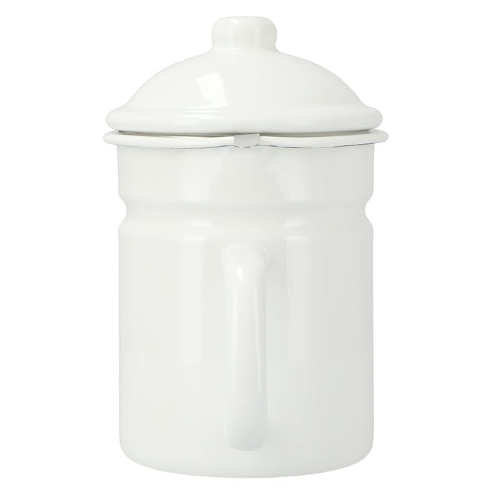 Enamel 1.1L Oil Pot YF-A-012 WH