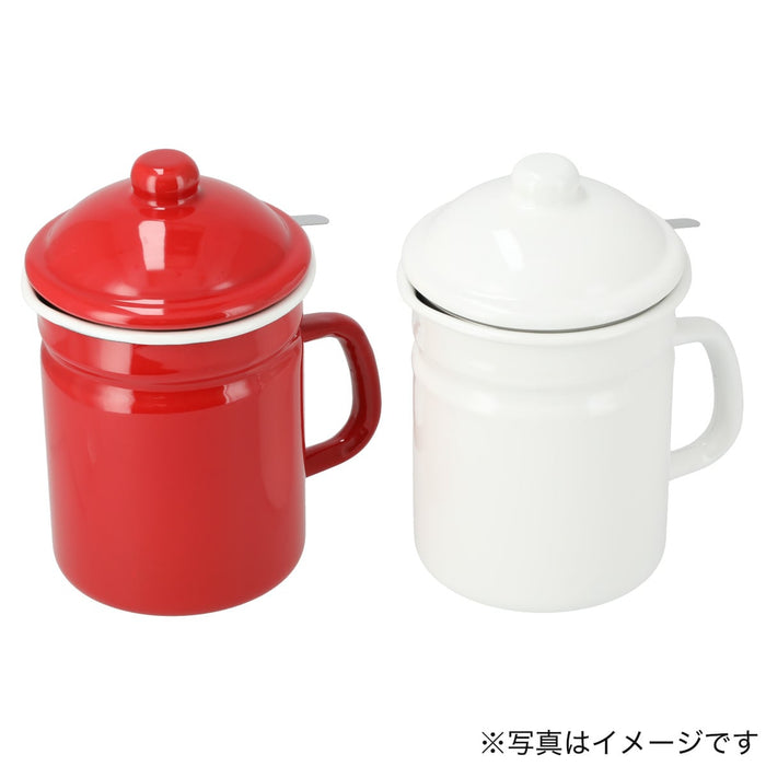 Enamel 1.1L Oil Pot YF-A-012 WH