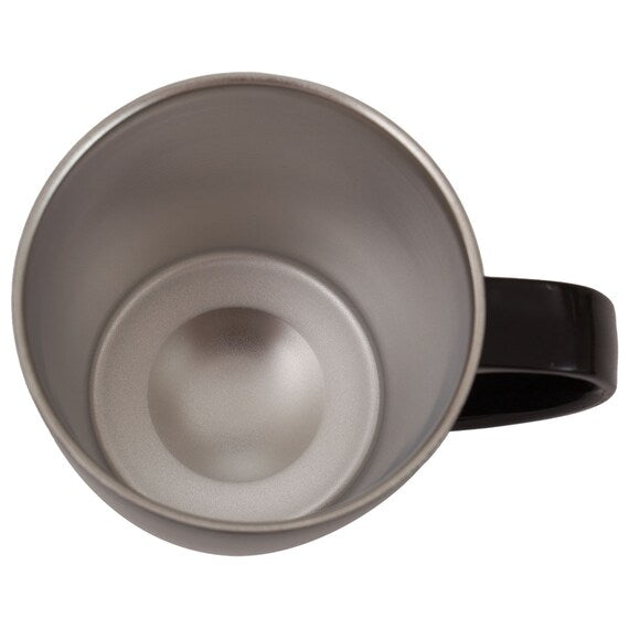 STAINLESS STEEL MUG W/LID BK CV187-2