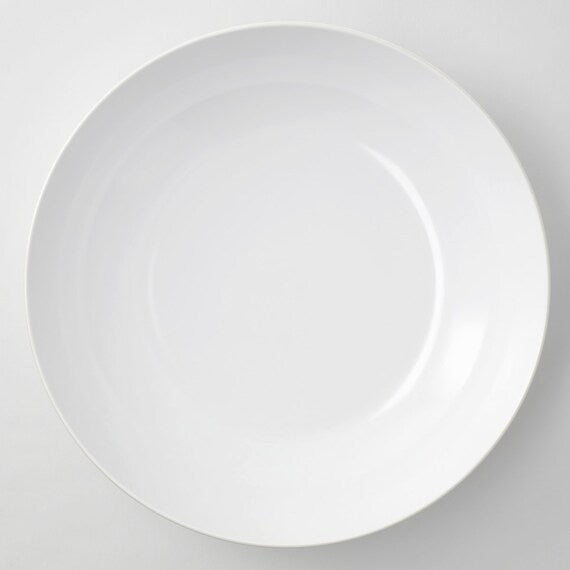 Water Repellent Round Deep Plate 24CM WH 01