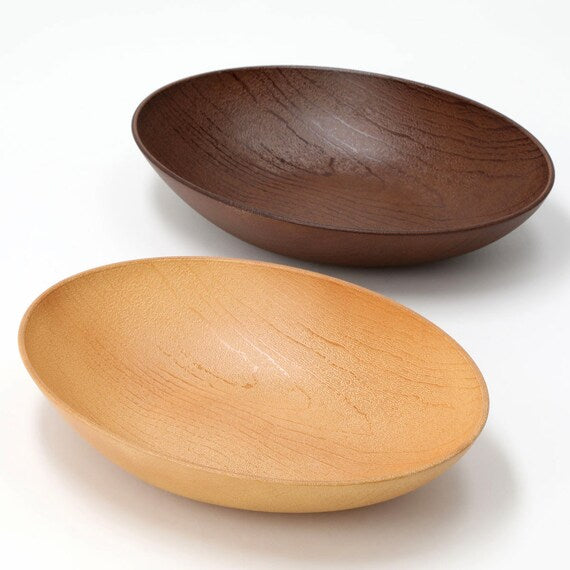 Water Repellent 24CM Oval Bowl Wood Like NA