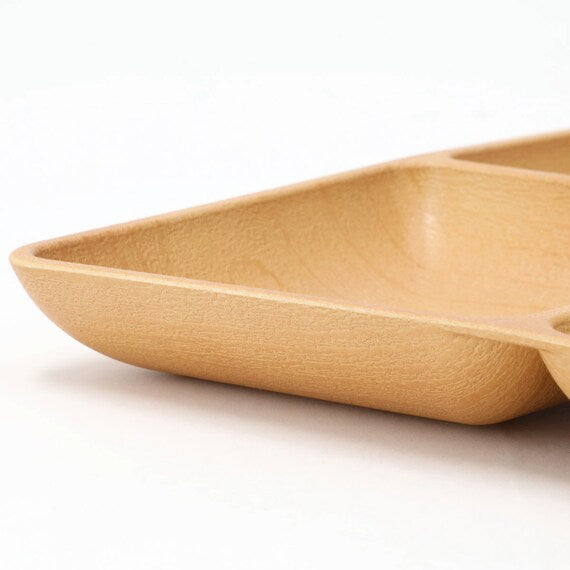 Water Repellent 24CM Lunch Plate Wood Like NA