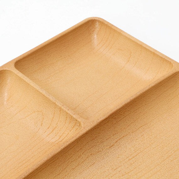 Water Repellent 24CM Lunch Plate Wood Like NA