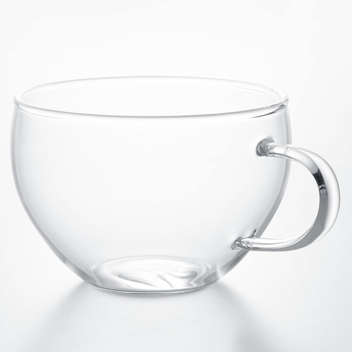 Heat-Resistant Glass Cup and Saucer 300ML MC-03