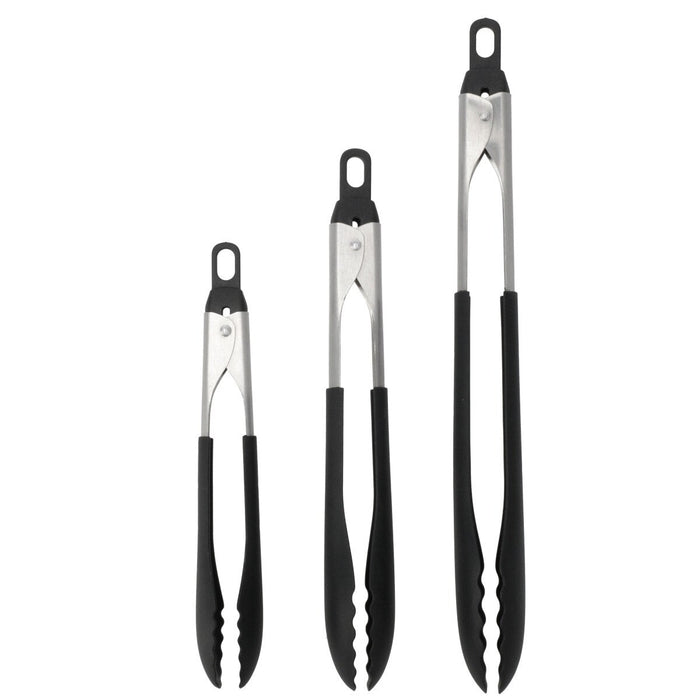 SILICONE STAINLESS TONG L KT03