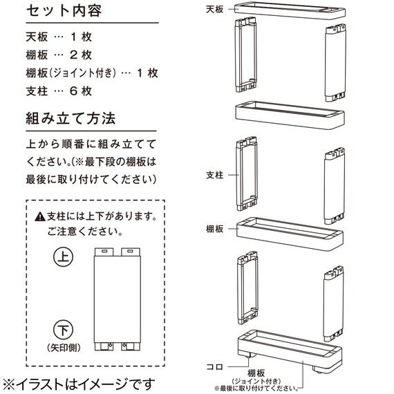 Slim Rack 4-Tier WH JR17