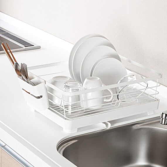 DISH DRAINER DOUBLE COATING 1-TIER WIDE WH