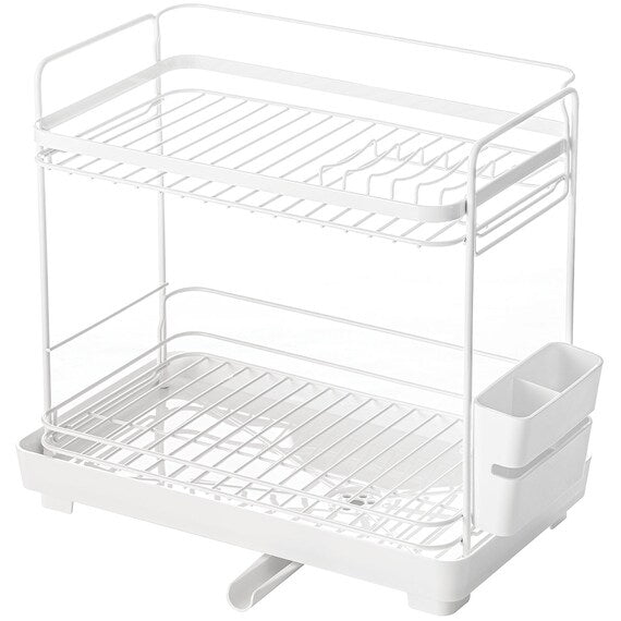 Dish Drainer Double Coating 2-Tier Slim WH
