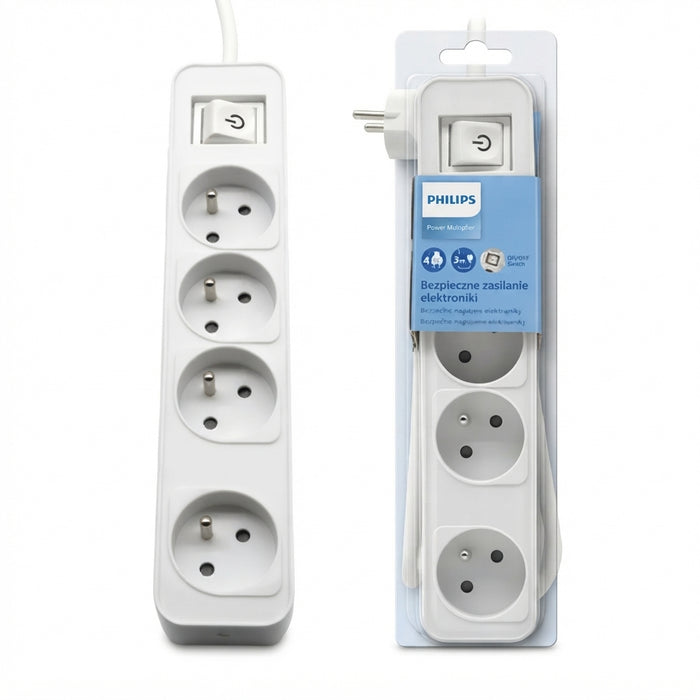 PHILIPS POWERSTRIP CHP2144WB 4 SOCKET 3M