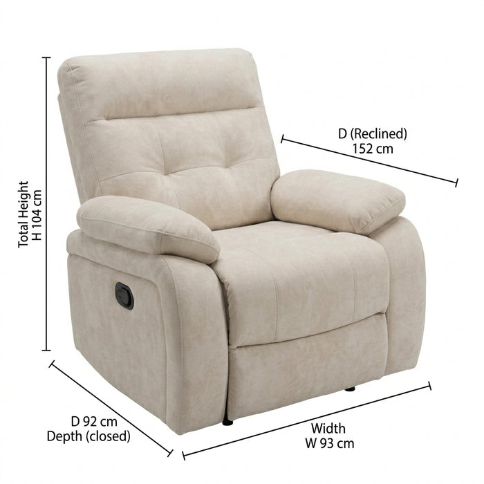 1S RECLINER MD1248 CREAMY