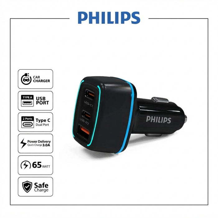 PHILIPS DLP 2557 CAR CHARGER PD65W 3 OUTPUT