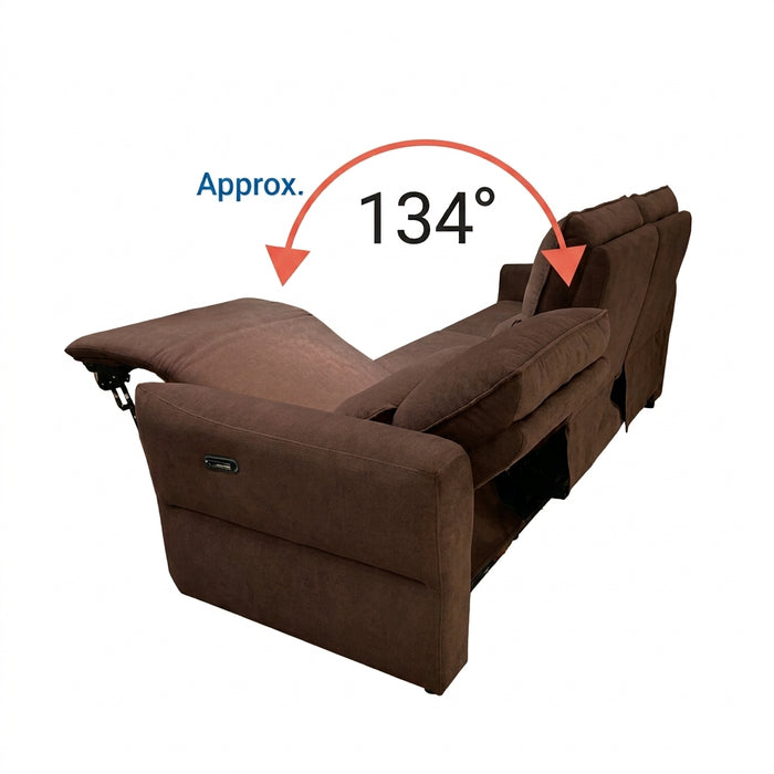 WIDE 3S RECLINER WOFT3 LE/BR WO AD