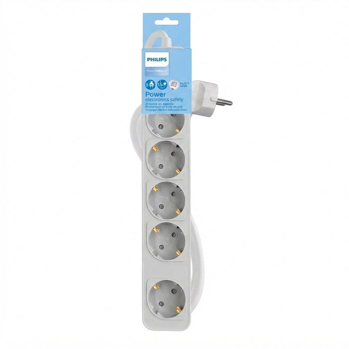 PHILIPS POWERSTRIP CHP2154W 5 SOCKET 1.5M