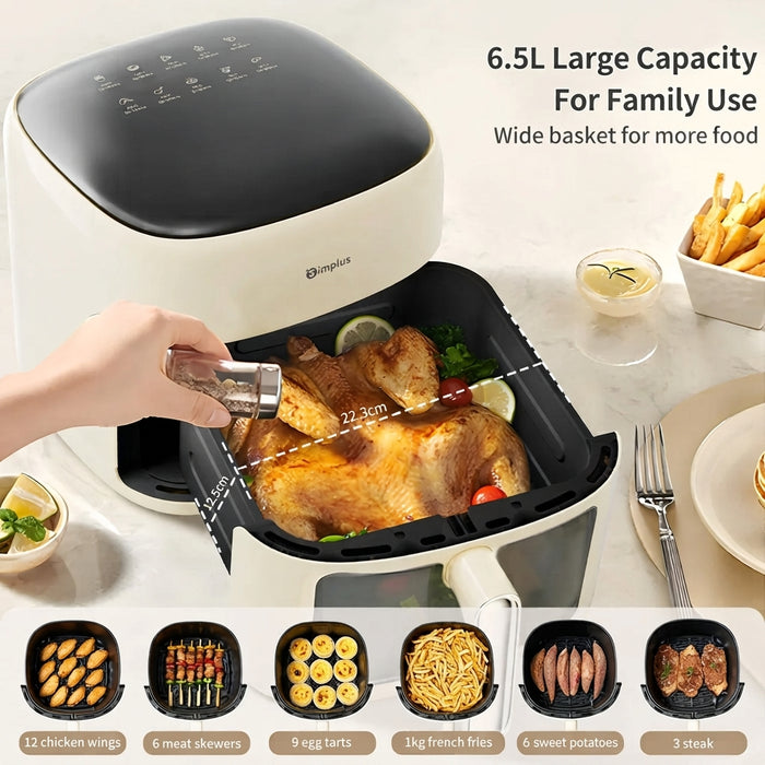 TOUCH-CONTROL AIR FRYER 018 6L W/10 COOKING SHEETS CWH BS