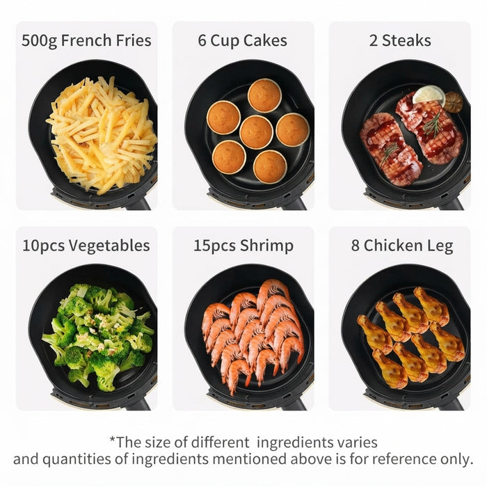 AIR FRYER 007 MECHANICAL MODEL W/10 COOKING SHEETS 3.5L BK BS