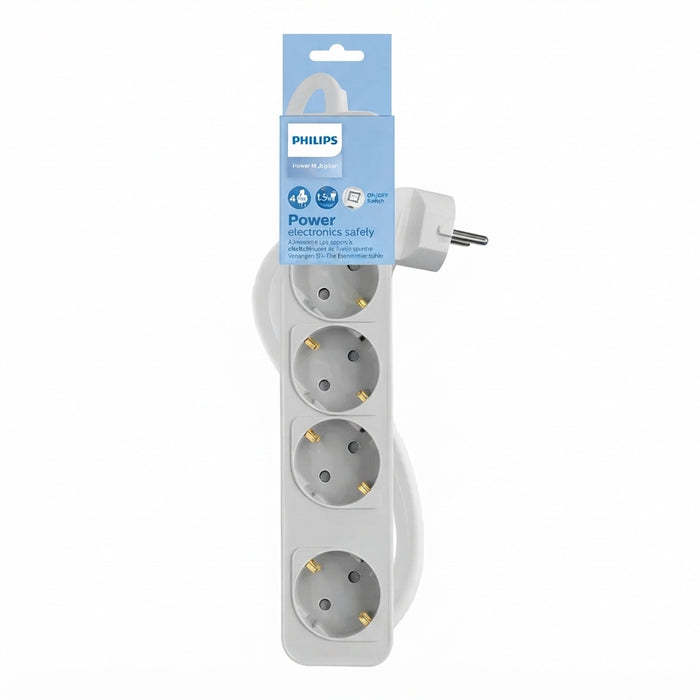 PHILIPS POWERSTRIP CHP2144W 4 SOCKET 1.5M