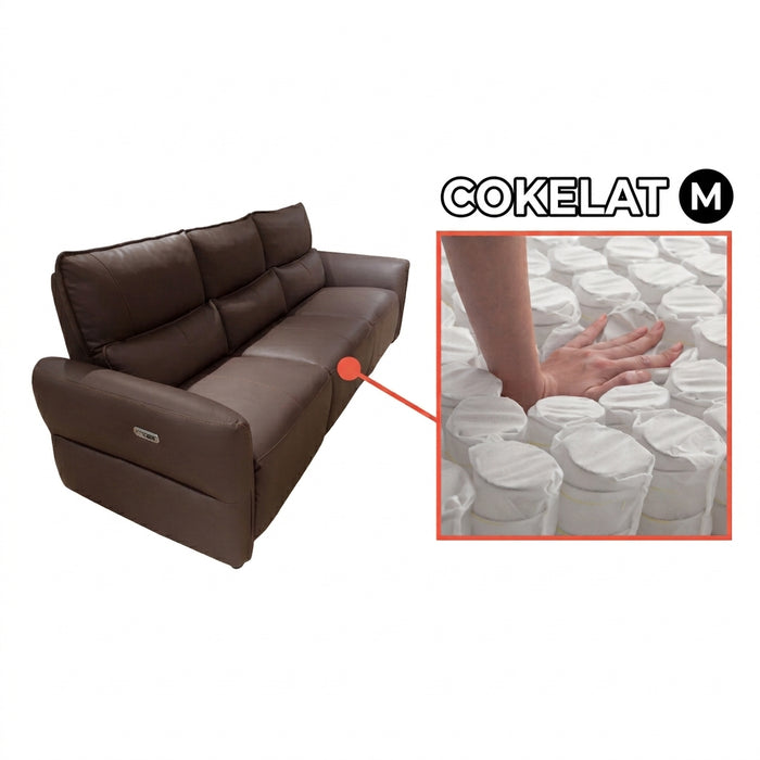 WIDE 3S RECLINER WOFT3 LE/BR WO AD