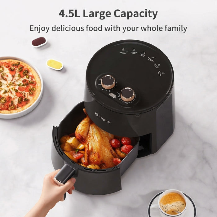 AIR FRYER 007 MECHANICAL MODEL W/10 COOKING SHEETS 3.5L BK BS