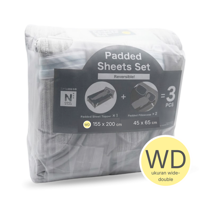 MATTRESS TOPPER SET N COOL WSP WD GY S2403