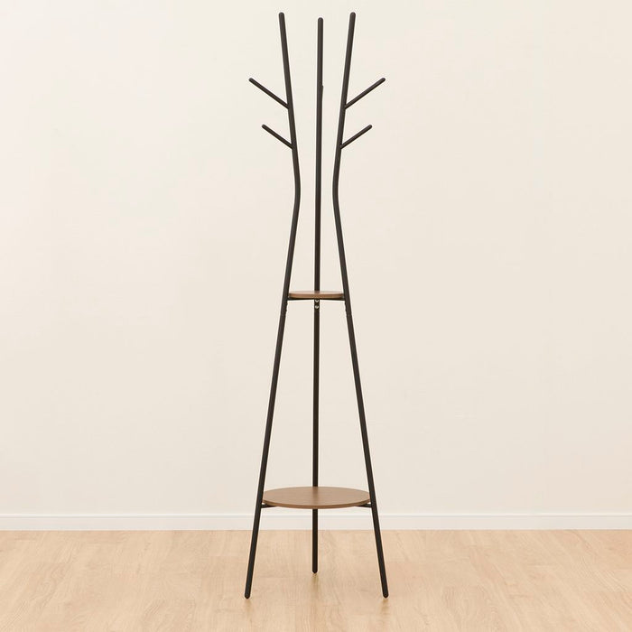 Tri-Pole Hanger W/Bag Shelf MBR/BK SR02