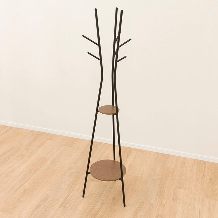 Tri-Pole Hanger W/Bag Shelf MBR/BK SR02