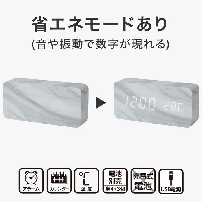 LED CLOCK L WH 001HT