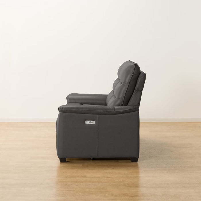 2P ELECTRIC SOFA N-BELIEVA 3 TK-LEATHER DGY