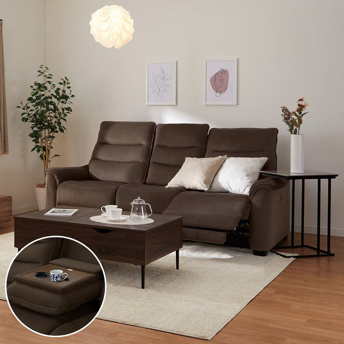 3 ELECTRIC 3P SOFA N-BELIEVA 3 MICROFIBER BR