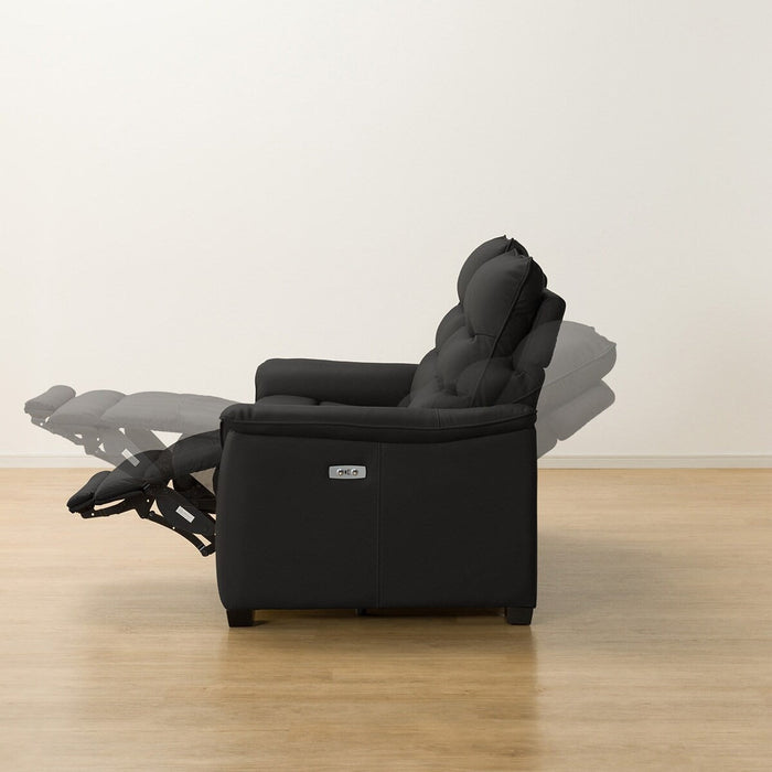 2P ELECTRIC SOFA N-BELIEVA 3 LEATHER BK
